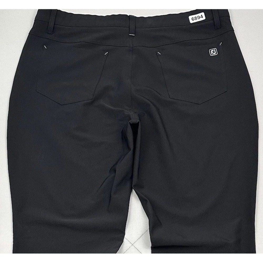 Footjoy Performance Golf Pants Mens 38x34 Zip Fly Black Athletic Fit